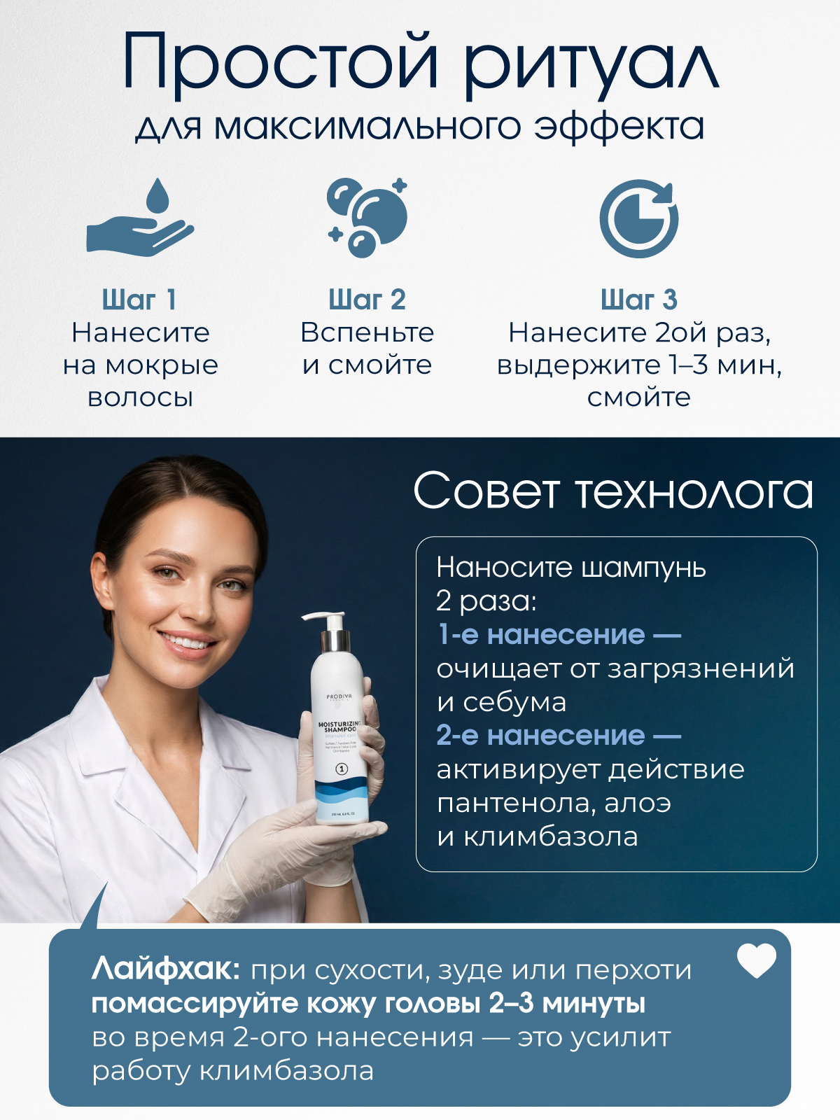 Шампунь PRODIVA глубокого увлажнения 250 мл - фото 9