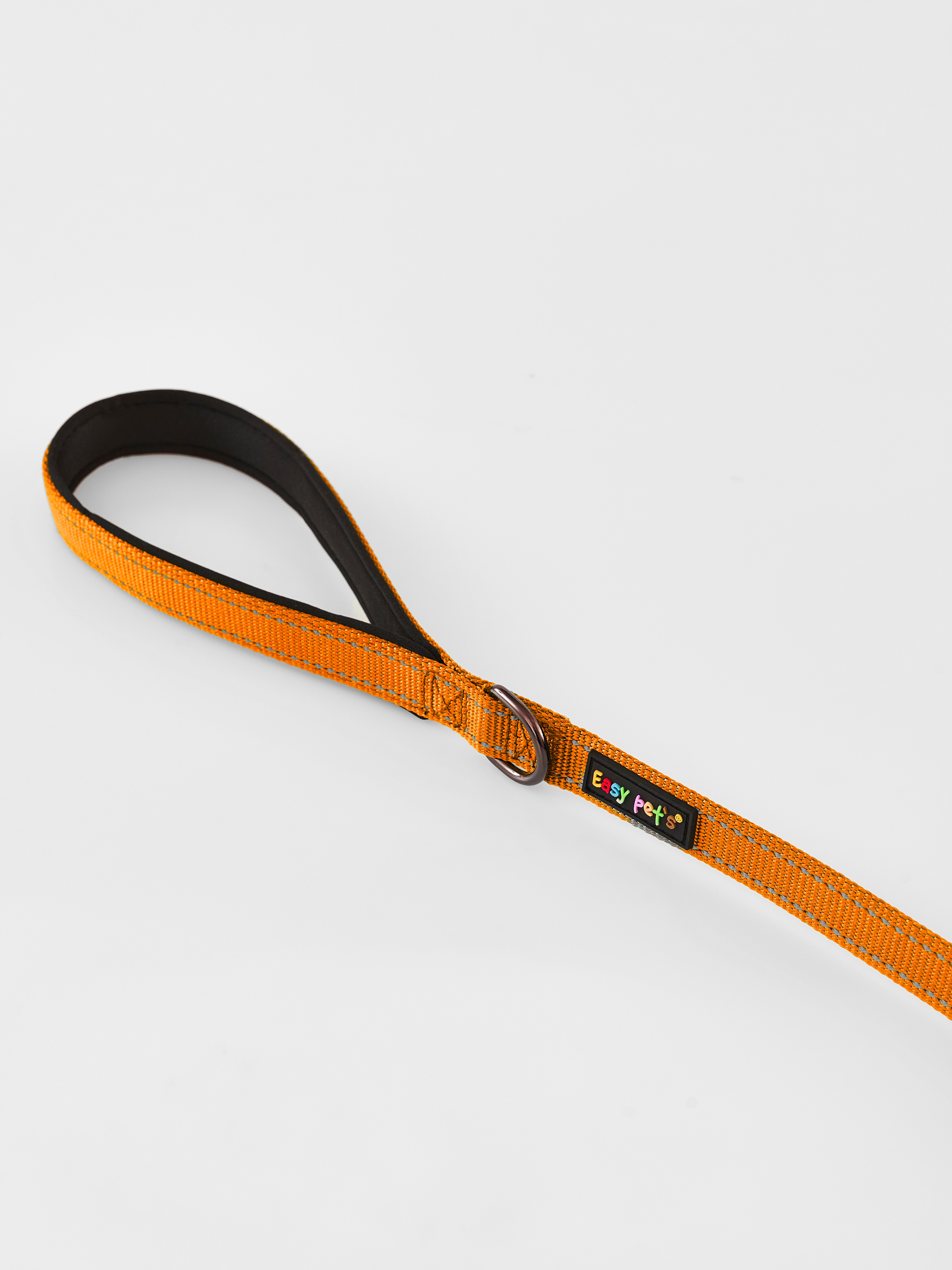 Поводок для собак с неопреновой ручкой Easy Pets 211 цвет Оранжевый р-р L 2,5см 210см - фото 13