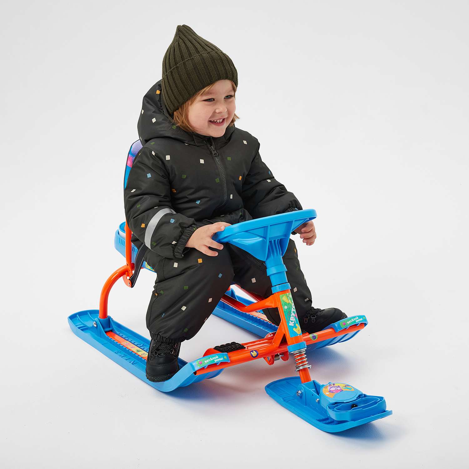 Снегокат NiKA kids Смешарики с рулем, со спинкой - фото 9
