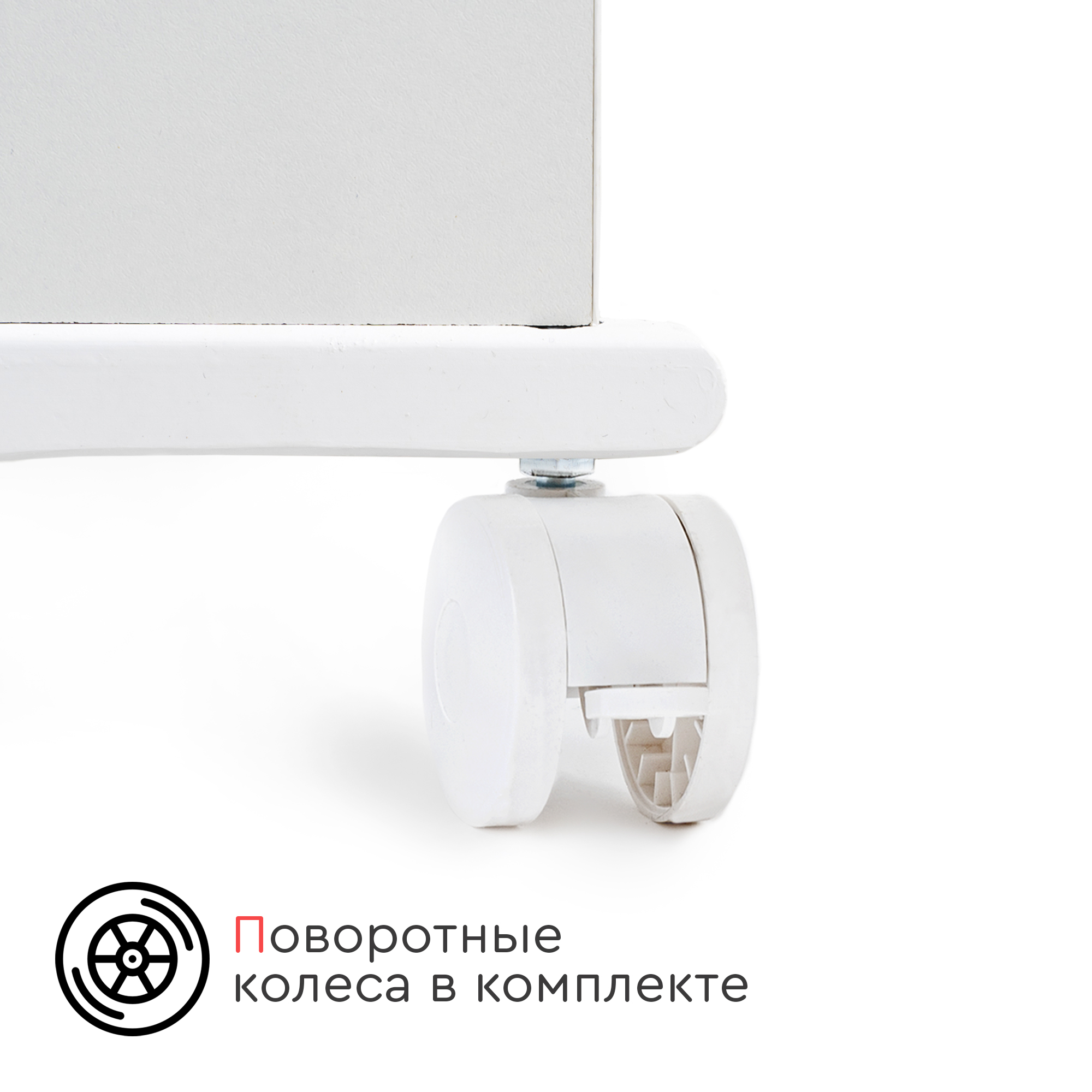 Детская кроватка Tomix прямоугольная, без маятника (белый) - фото 3