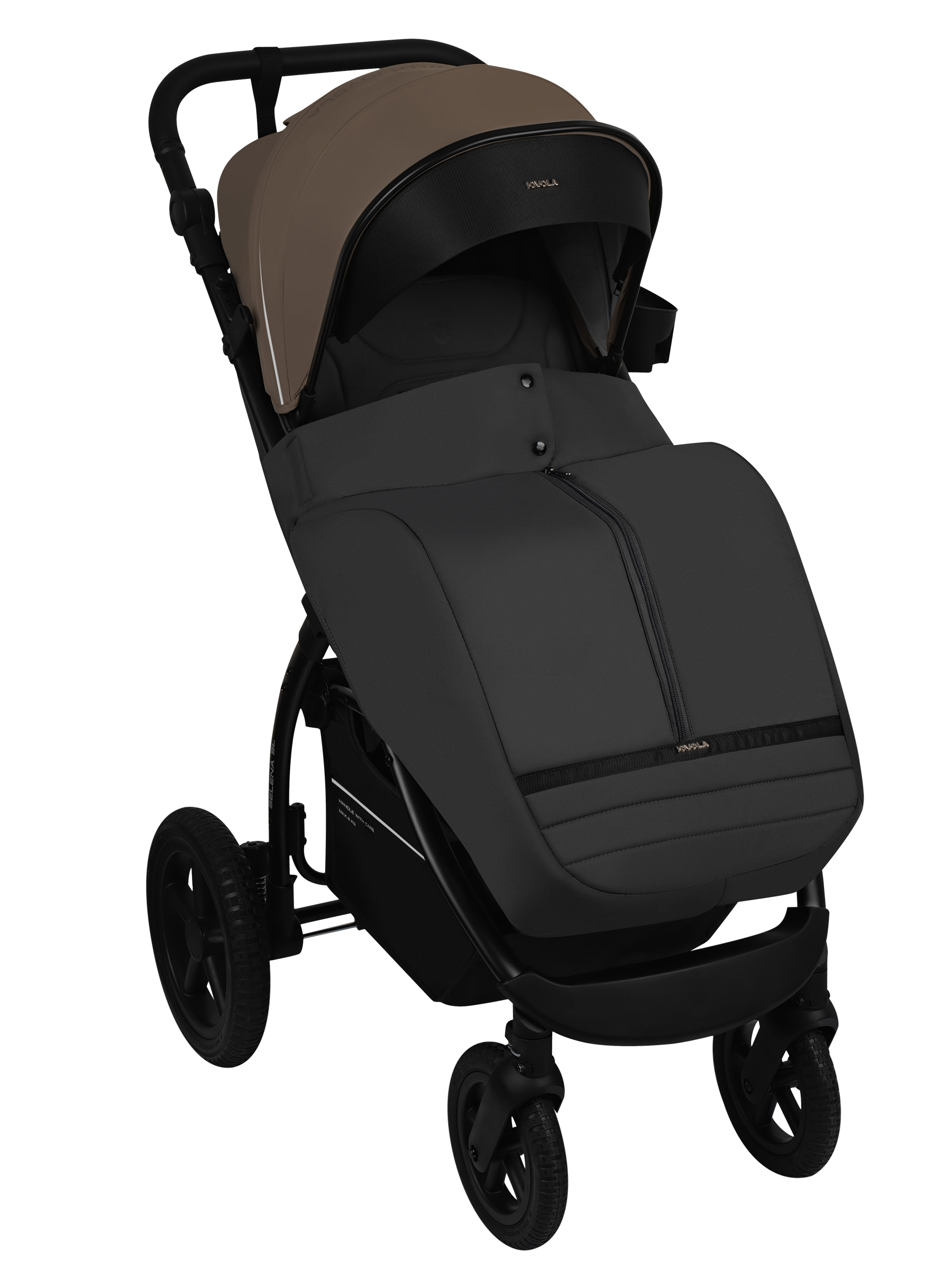 Коляска прогулочная JOVOLA Selena SL темно-бежевый-серый - фото 15