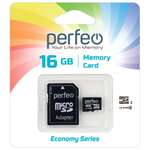 Карта памяти Perfeo microSD 16 Гб High-Capacity Class 10 economy series