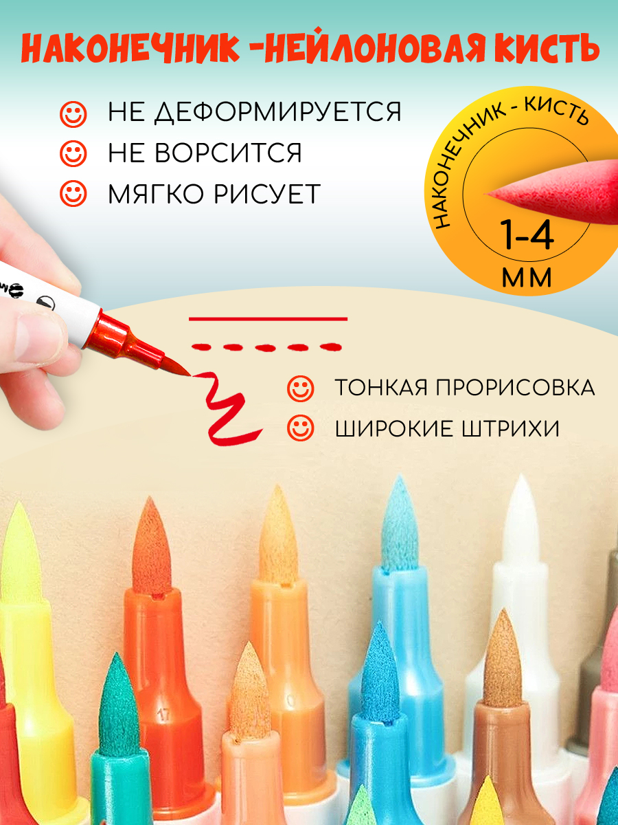 Маркеры Orange Peel акриловые 38 шт. - фото 8