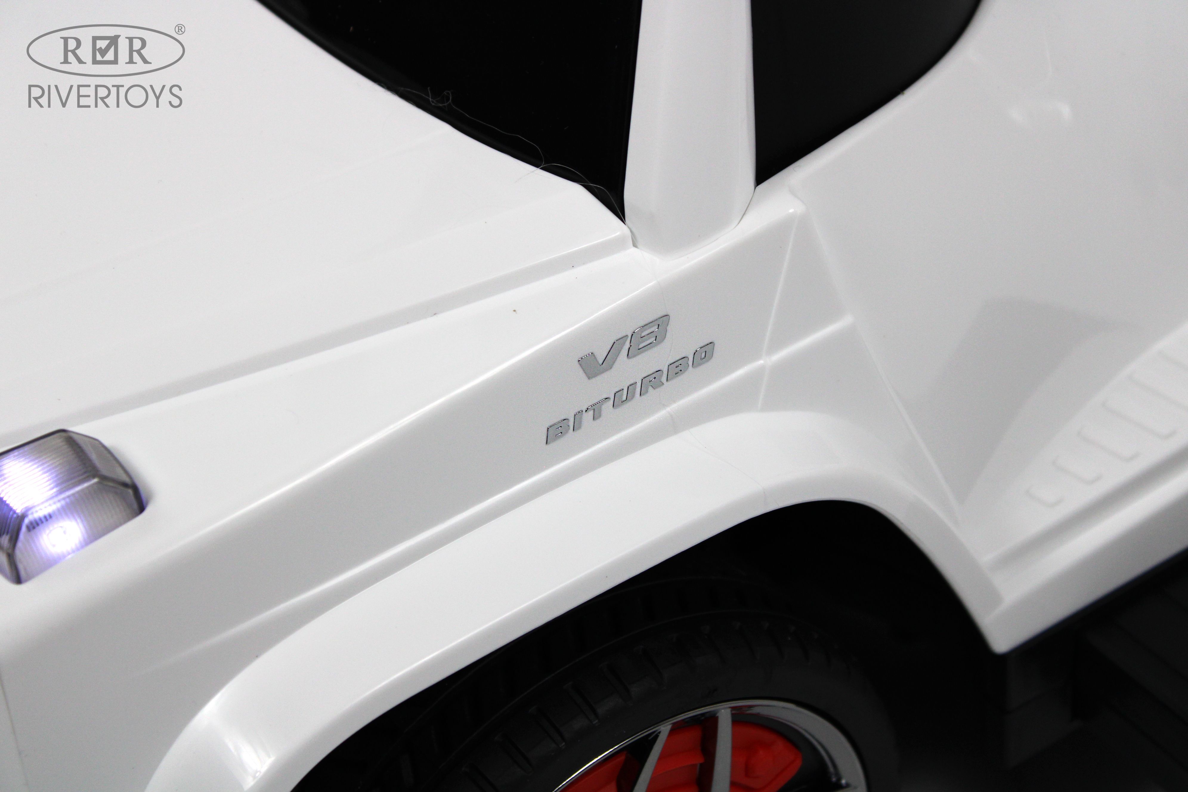 Каталка RIVERTOYS Mercedes-BenzG63 White Diamond белый - фото 12