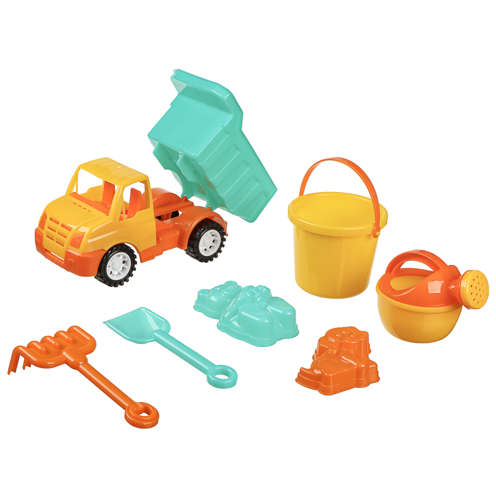 Песочный набор Игроленд Машинка-грузовик 7 предметов 7 предм. - фото 6