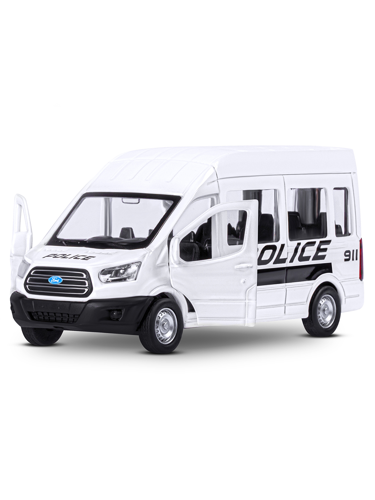 Полицейская машина АВТОпанорама Ford Transit 1:52 Полиция JB1251633 - фото 5