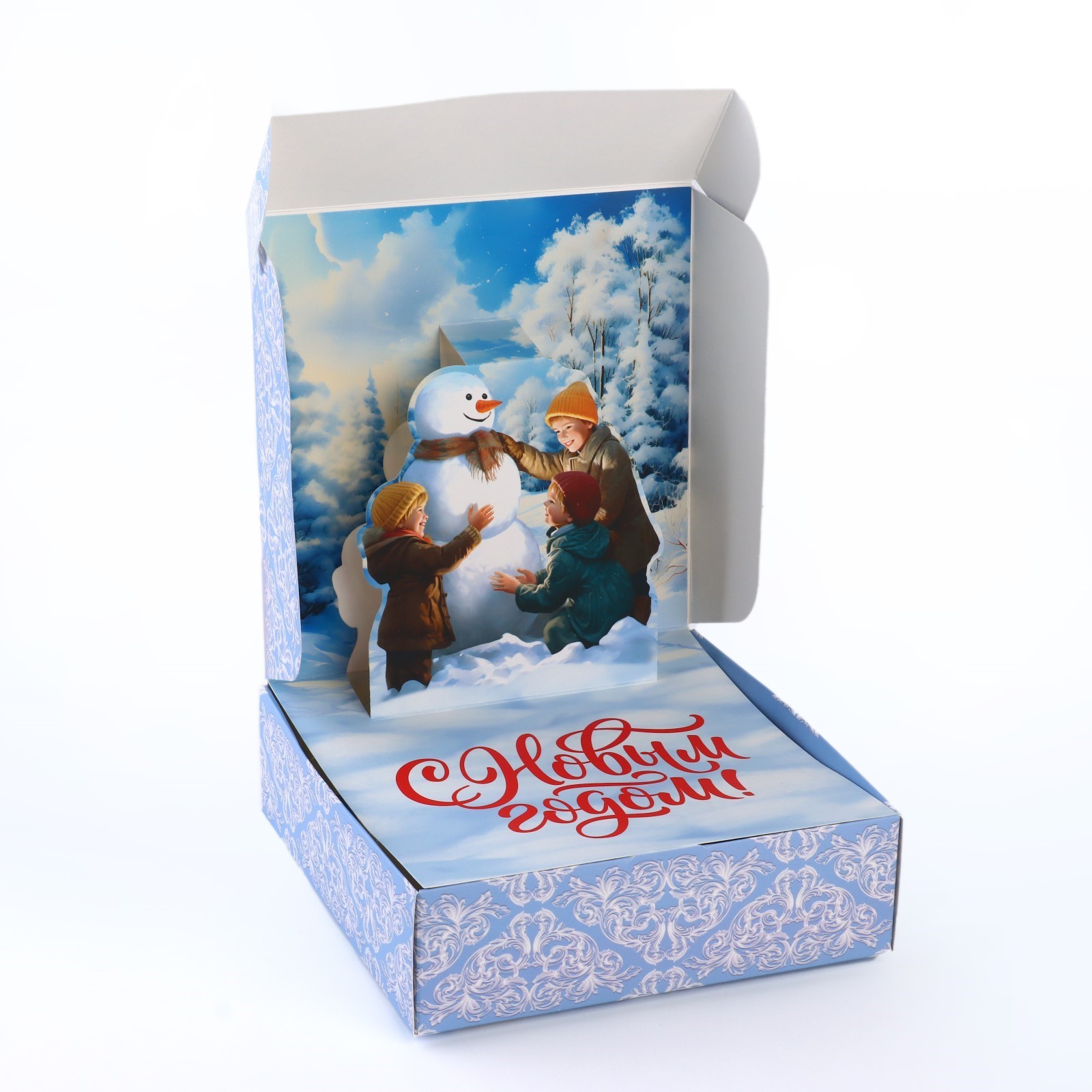 Коробка складная Дарите Счастье "Зимняя сказка", 16,5 х 16,5 х 5 см - фото 2