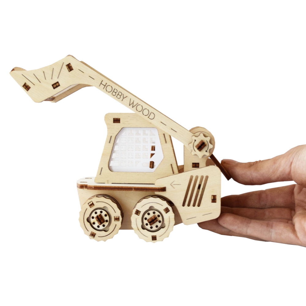 Конструктор HobbyWood Мини-погрузчик деревянный - фото 2