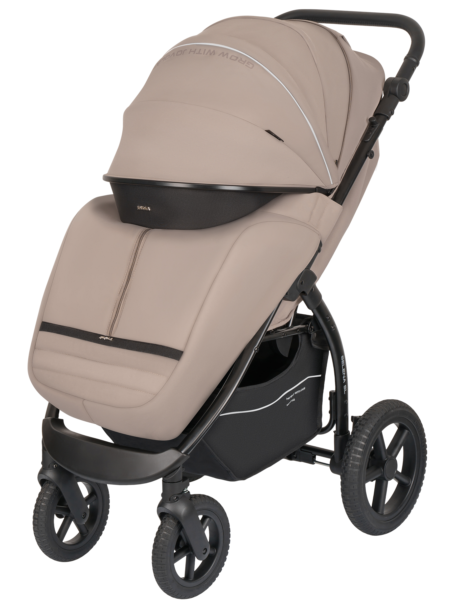 Коляска прогулочная JOVOLA Selena SL, всесезонная бежевый - фото 16
