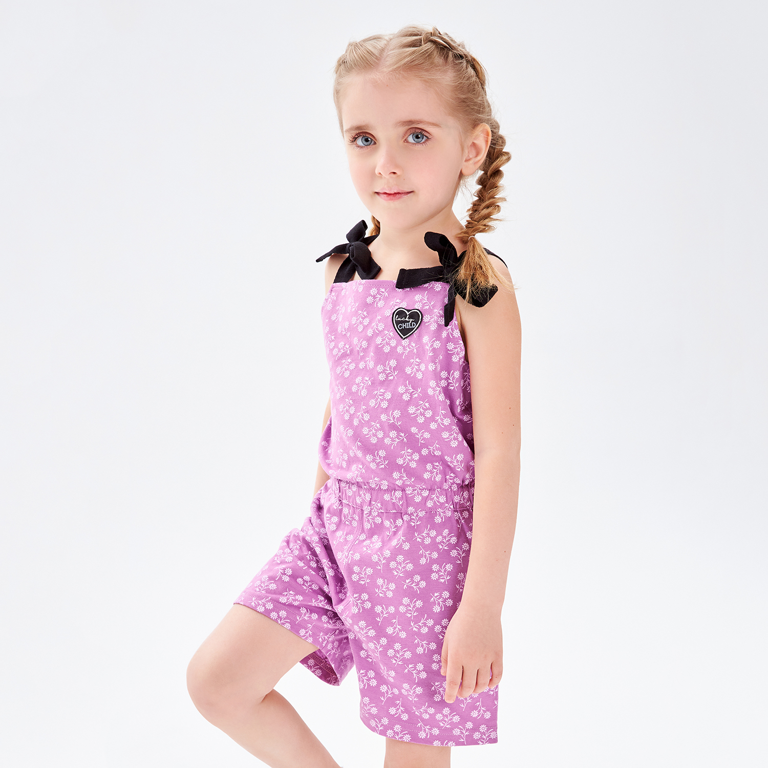 Полукомбинезон Lucky Child 143-31к/фиолетовый/0-2 - фото 2