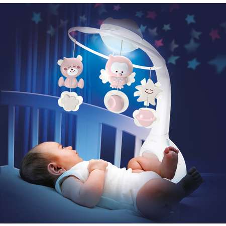 Мобиль INFANTINO 3 в 1 Музыкальный пыльная роза