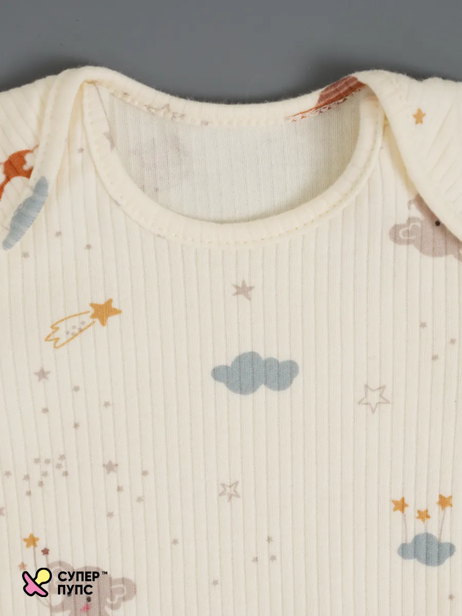 Боди 3 шт Супер Пупс нбр/3пр/бд/коррук/полоска/сон - фото 14
