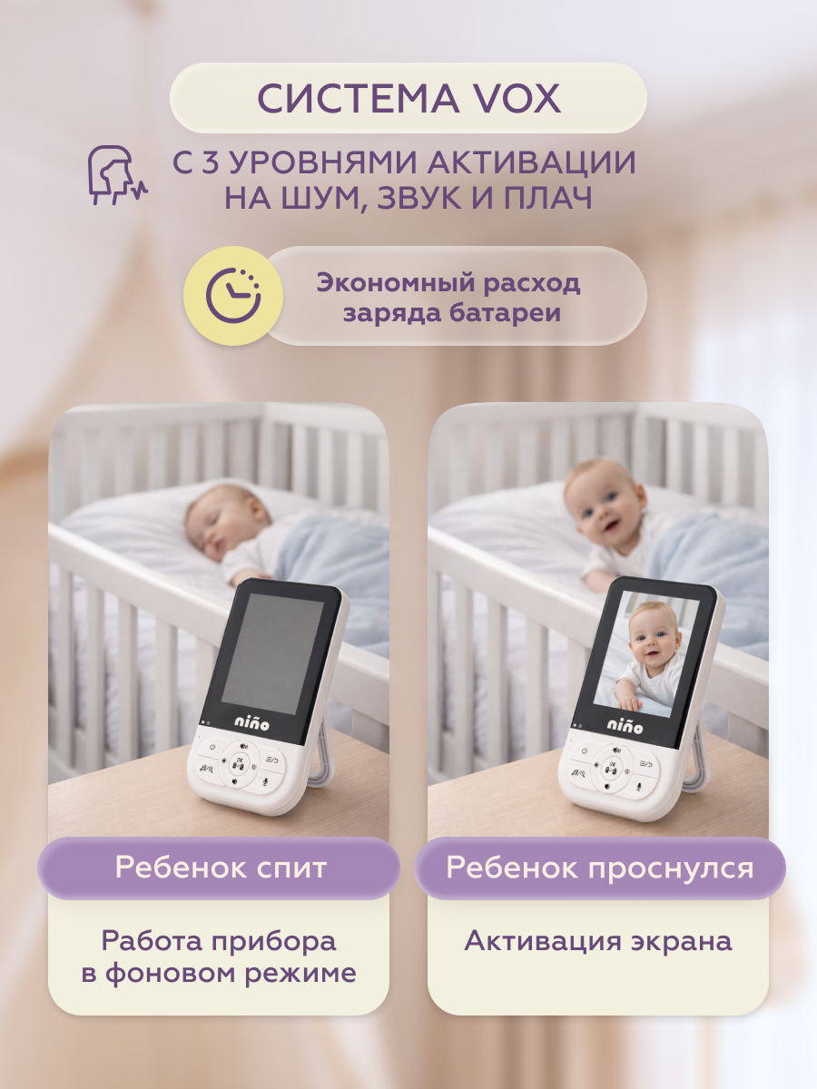 Видеоняня nino MC628A - фото 3