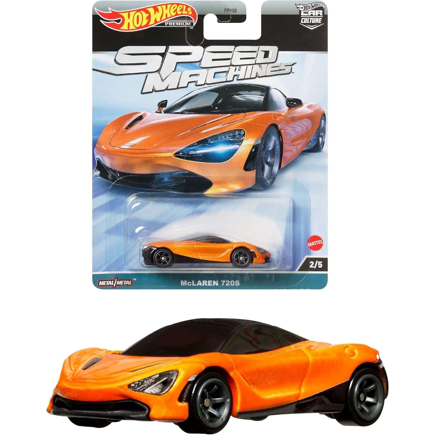 Автомобиль Hot Wheels McLaren 1:64 оранжевый FPY86 - фото 1