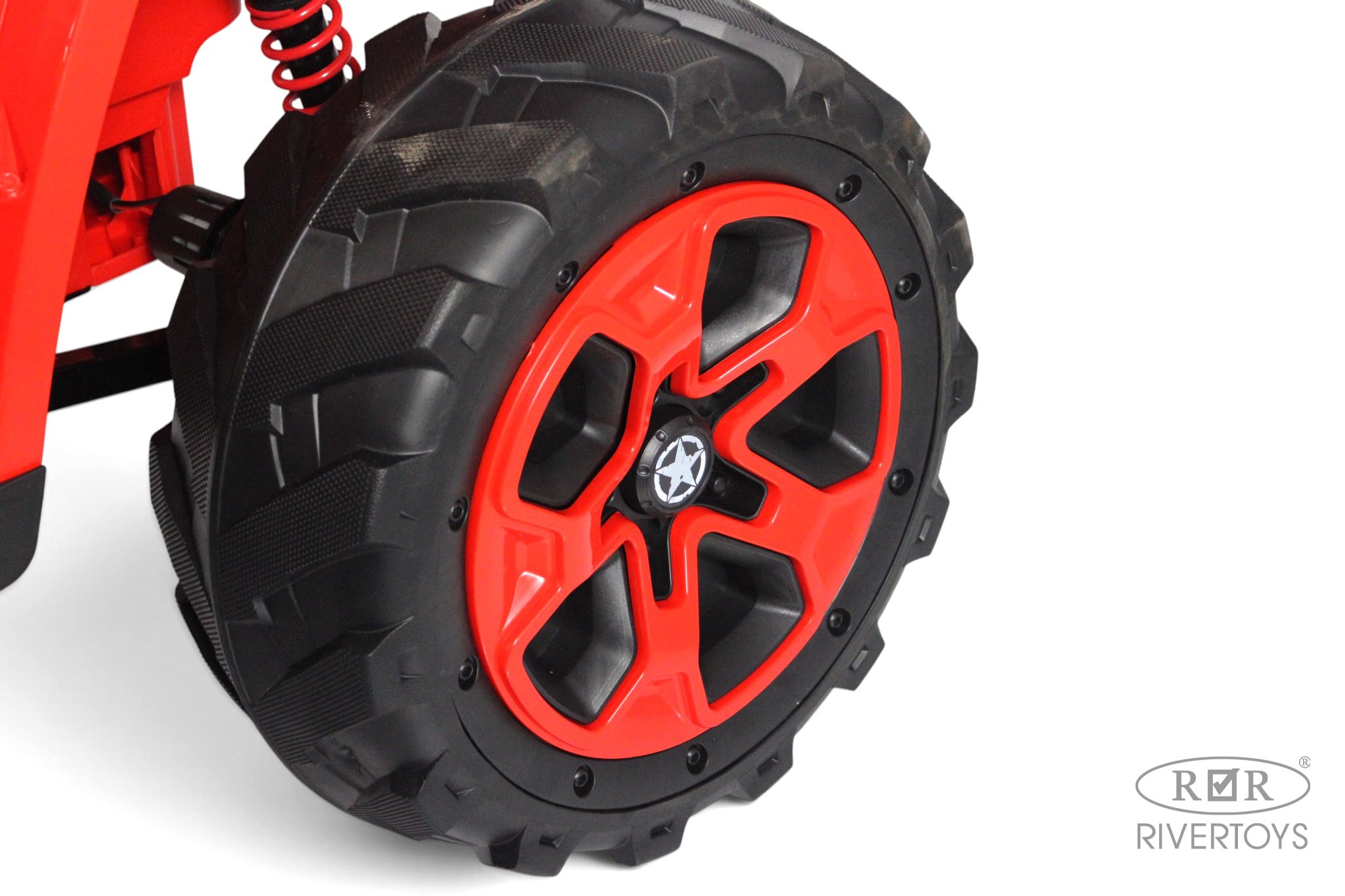 Электромобиль RIVERTOYS М707БХ Red С пультом ДУ - фото 9