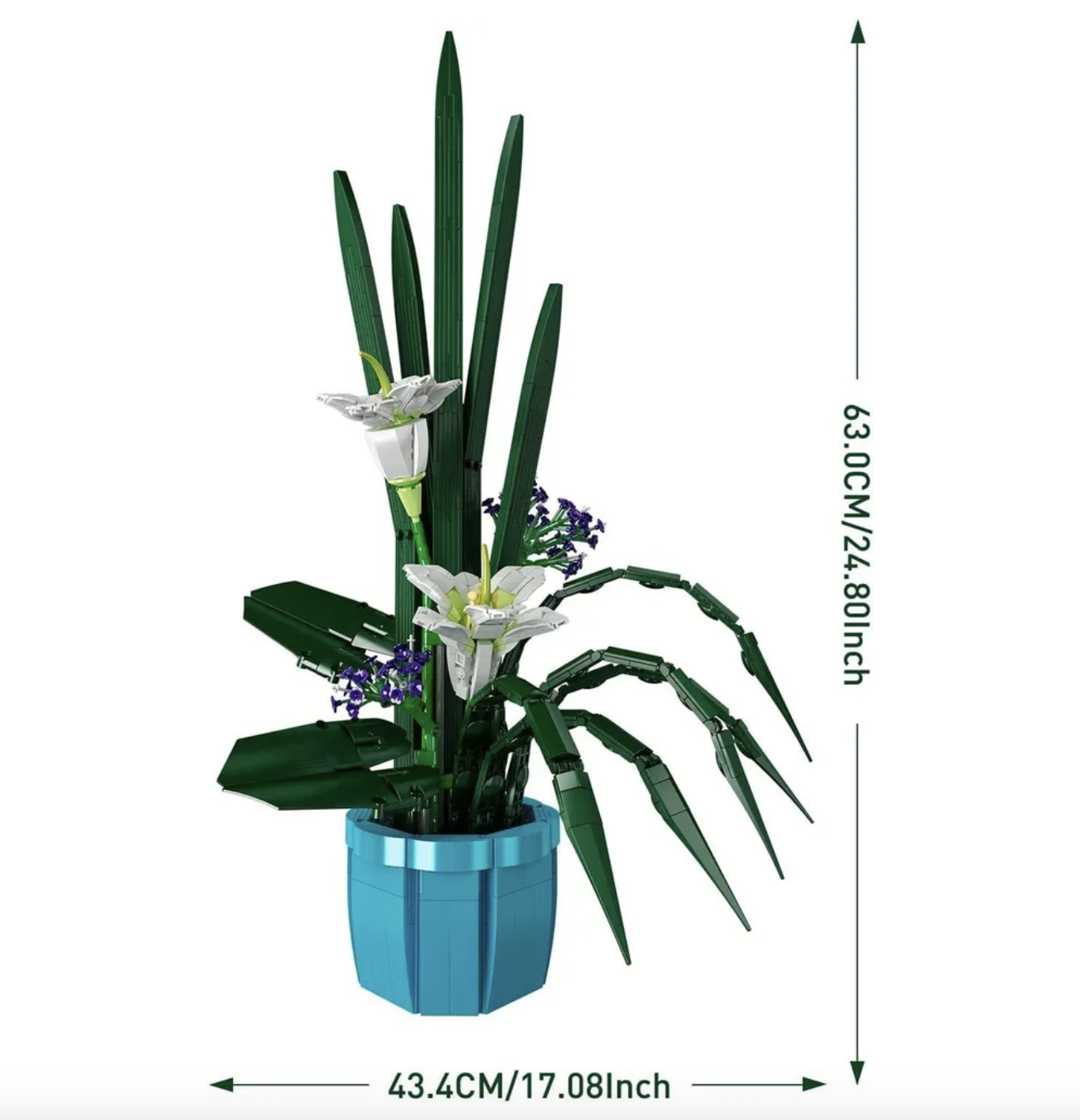 Конструктор Mould King Цветы Лилия в горшке - фото 11