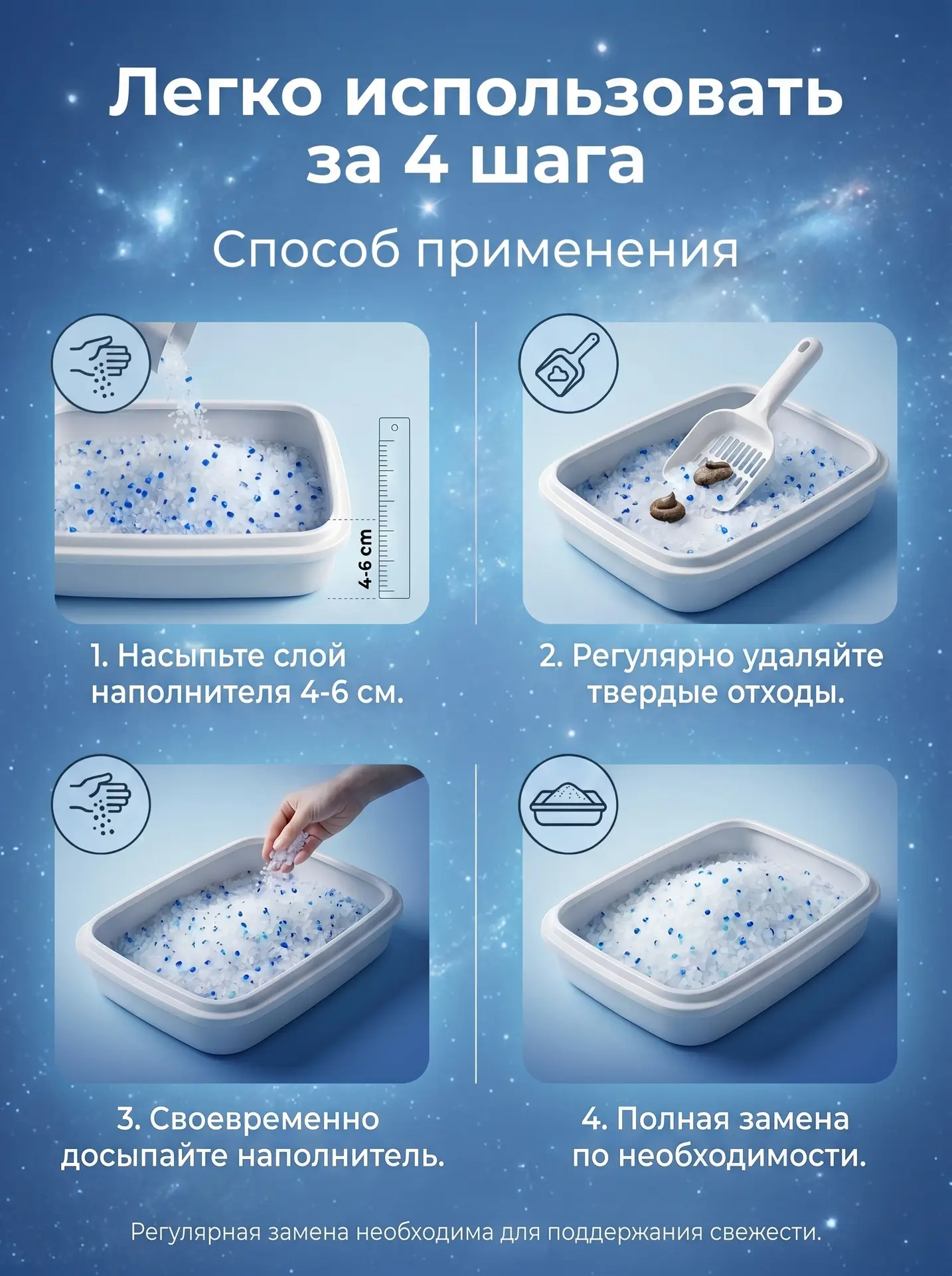Наполнитель силикагелевый Happy Co Туалет для кошек - фото 4