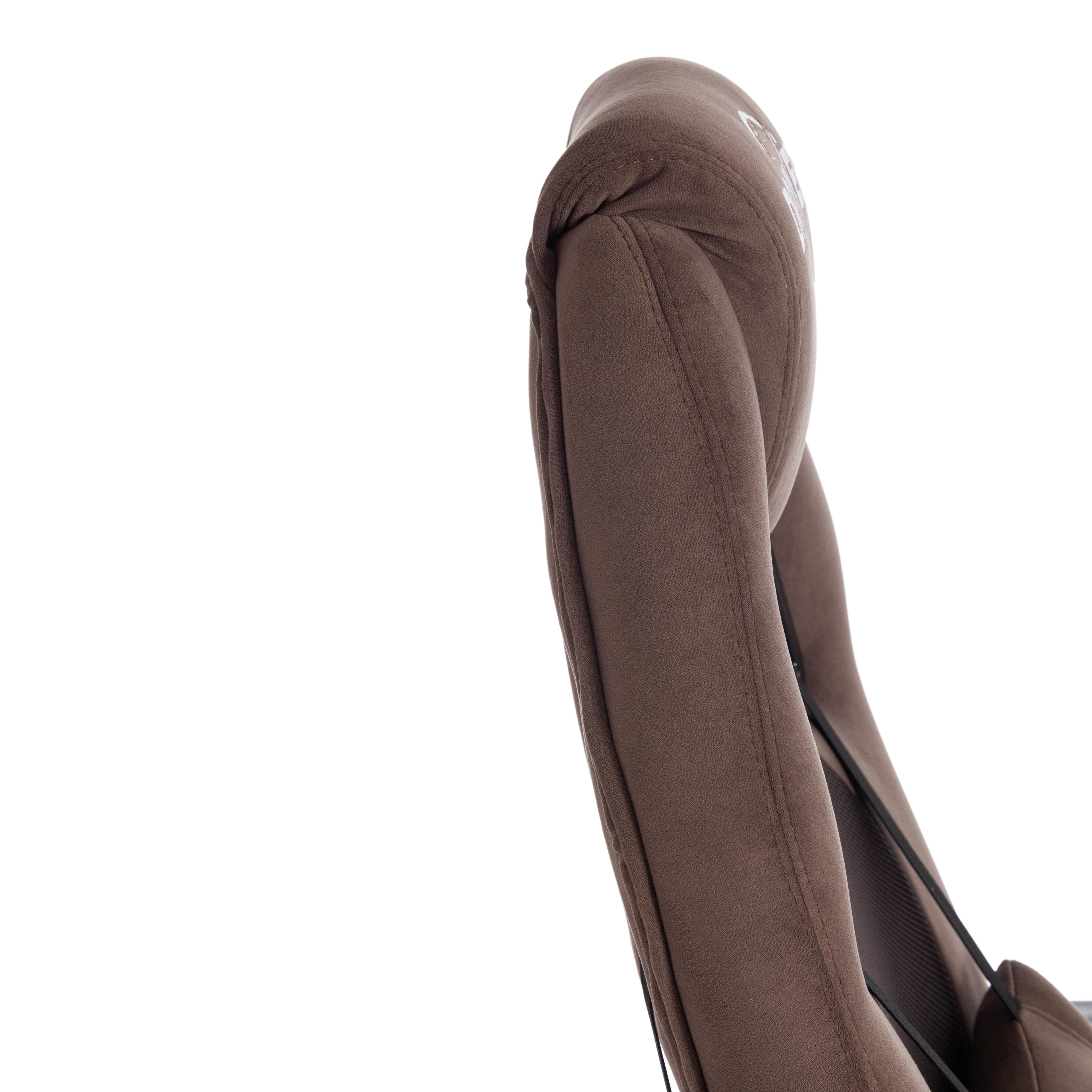 Компьютерное кресло TETCHAIR DRIVER, флок/ткань, коричневый - фото 20