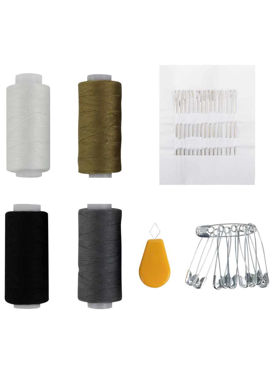 Нитки для шитья Develia армированные 40ЛЛ 200 м швейный набор 4 цвета с иголками - фото 5