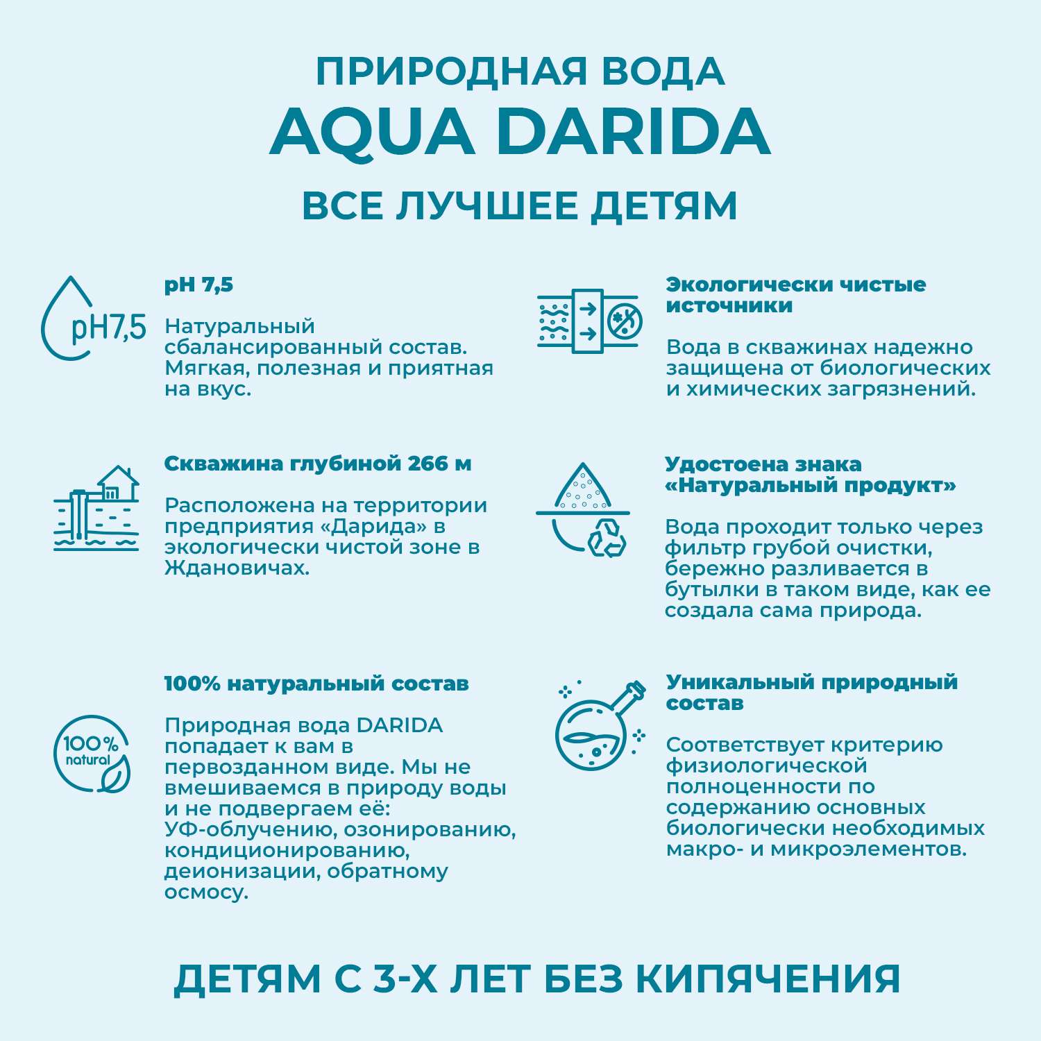 Вода питьевая Darida природная негазированная 500мл - фото 2
