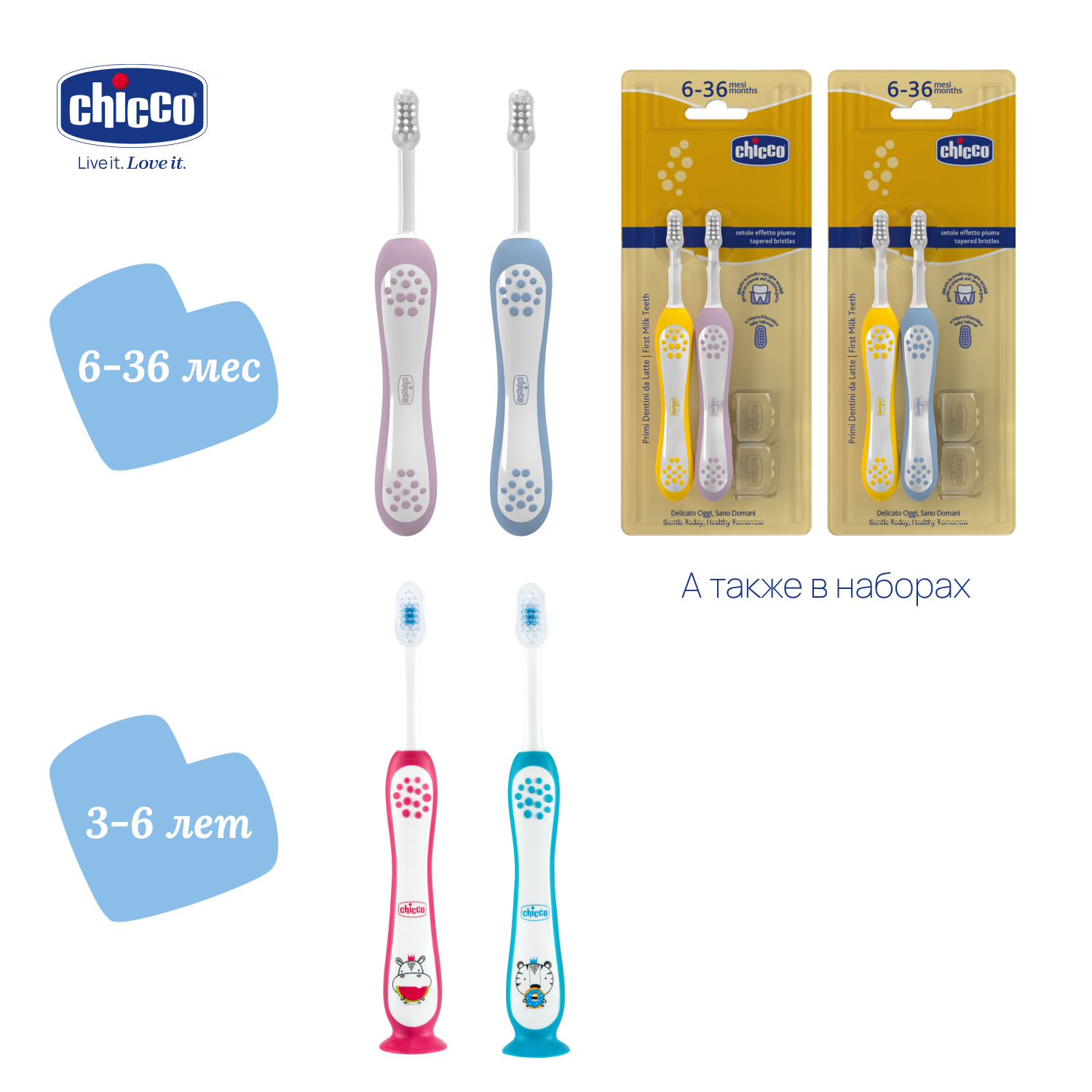 Зубная щетка классическая Chicco от 6 мес. - фото 6