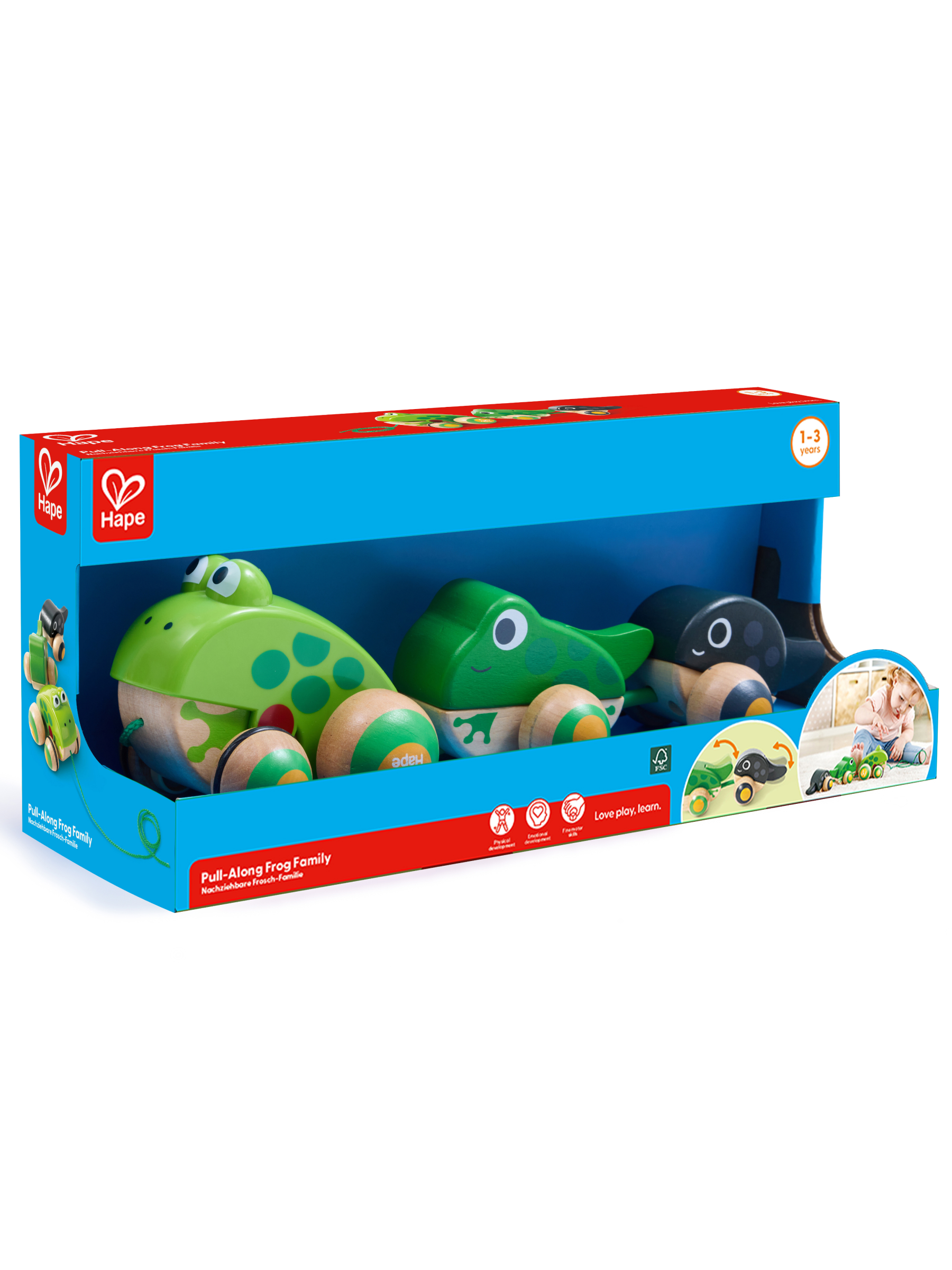 Игрушка Hape каталка Семья лягушек на прогулке - фото 13