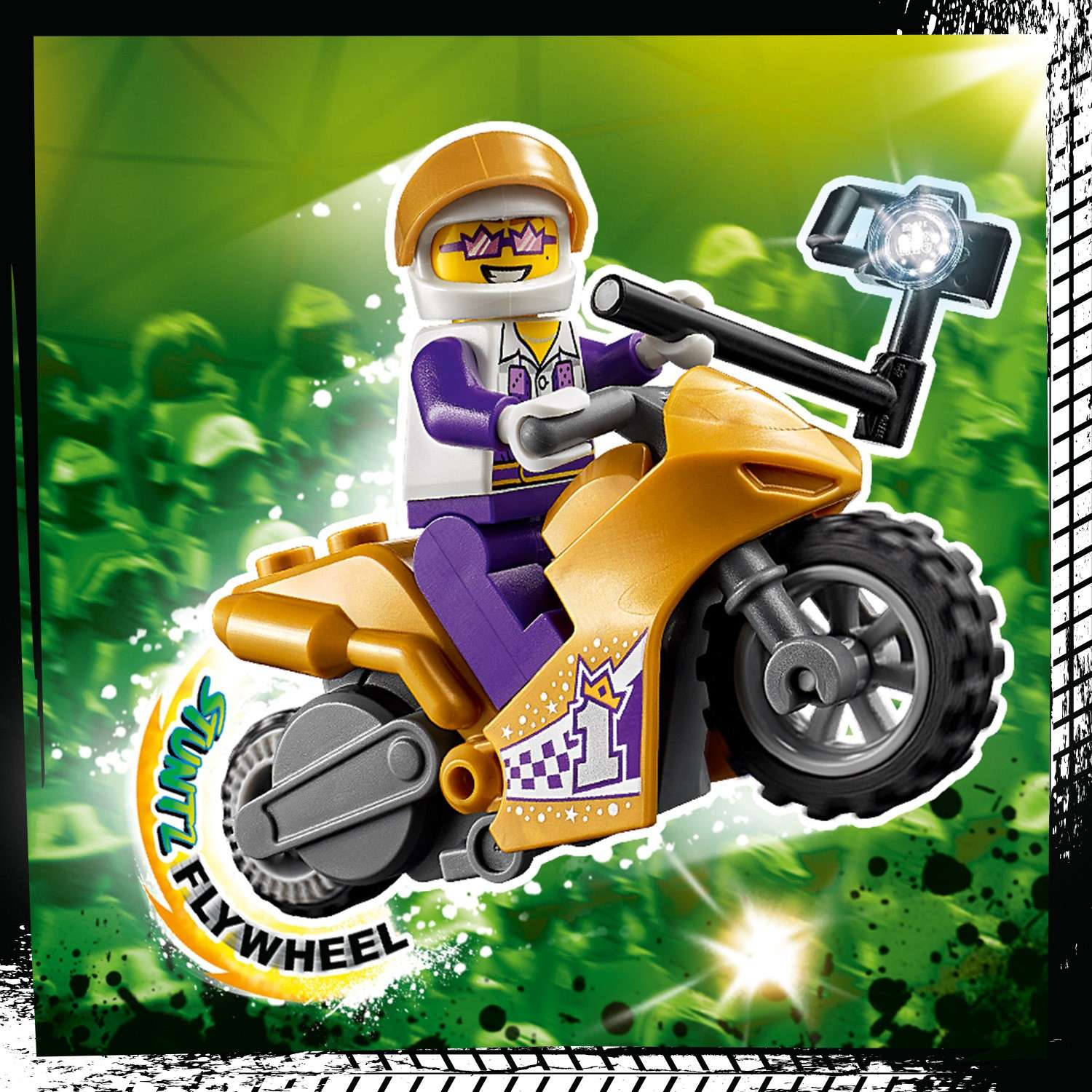 Конструктор LEGO City Трюковый мотоцикл блочный - фото 6