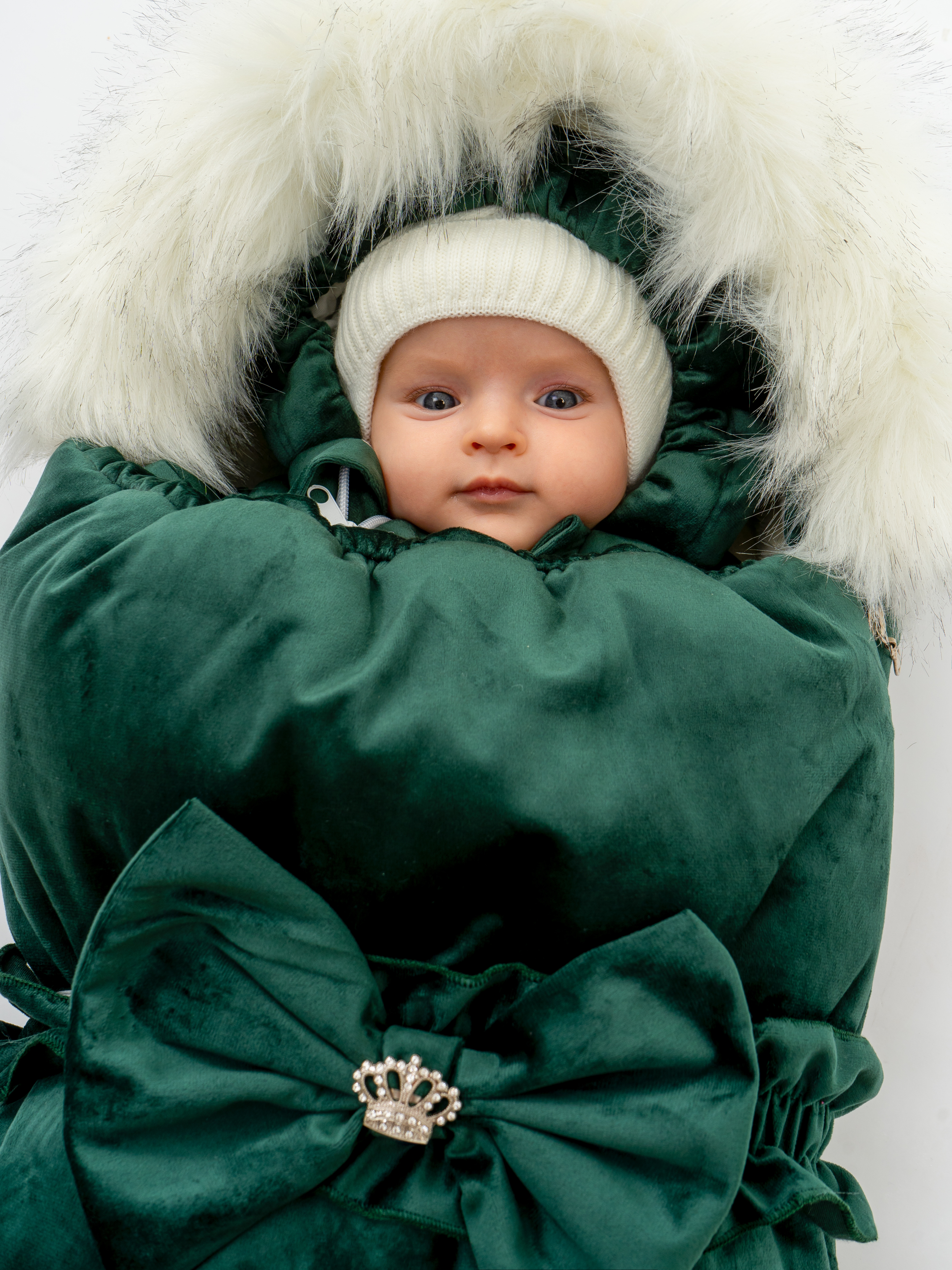 Конверт на выписку ТОСЯ БОСЯ Корона зеленый - фото 2