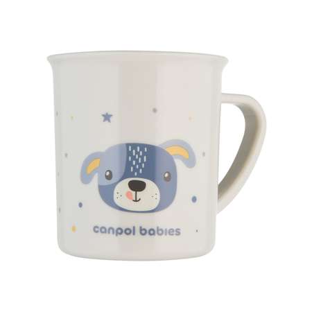 CANPOL babies Пластиковая чашка&nbsp; Cute Animals 170 мл, голубая