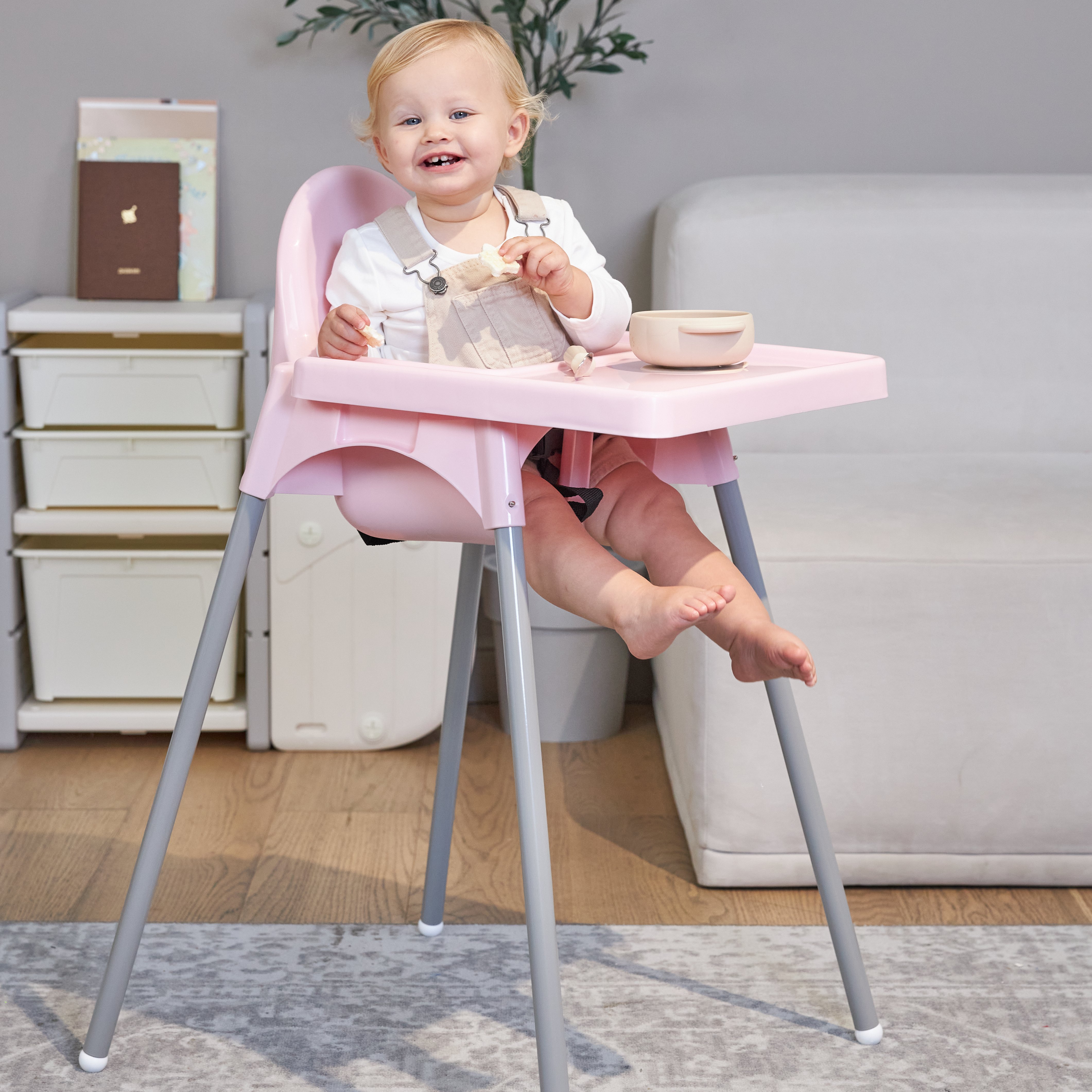 Стульчик для кормления UNIX Kids Fixed Rose розовый - фото 7