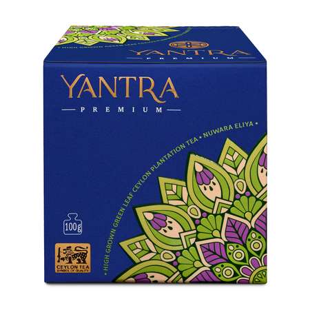 Чай Премиум Yantra зелёный листовой стандарт GP1 плантация Нувара-Элия 100 г