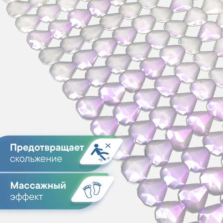 Коврик для ванной на присосках VILINA Капля хамелеон