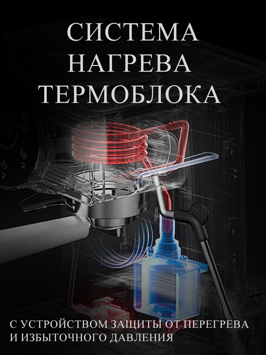 Кофемашина автоматическая рожковая 1л Oulemei OLM-KFA010 - фото 4