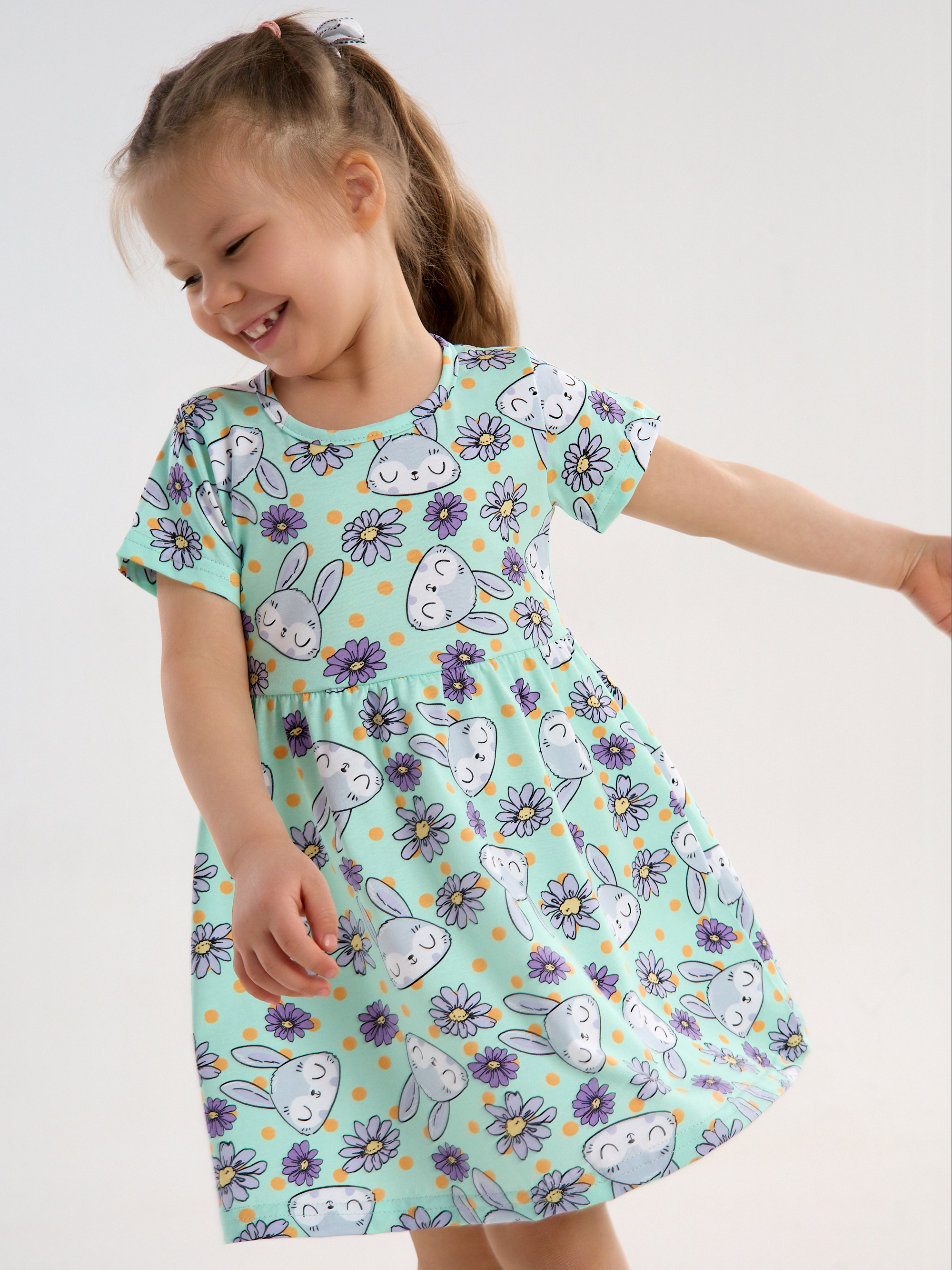 Платье YAXX 006--Платье зайка/цветы (К) - фото 3