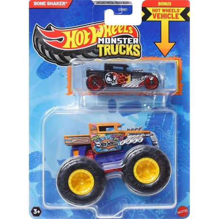 Монстр-трак Hot Wheels Monster Truck Bone Shaker 1:64 оранжевый