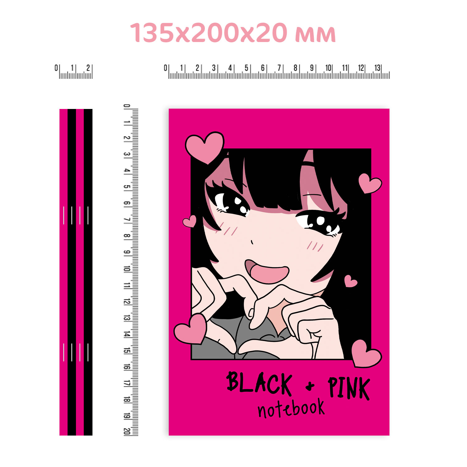 Блокнот Проф-Пресс в линию А5 4 шт. Black Pink 40 лист. - фото 8