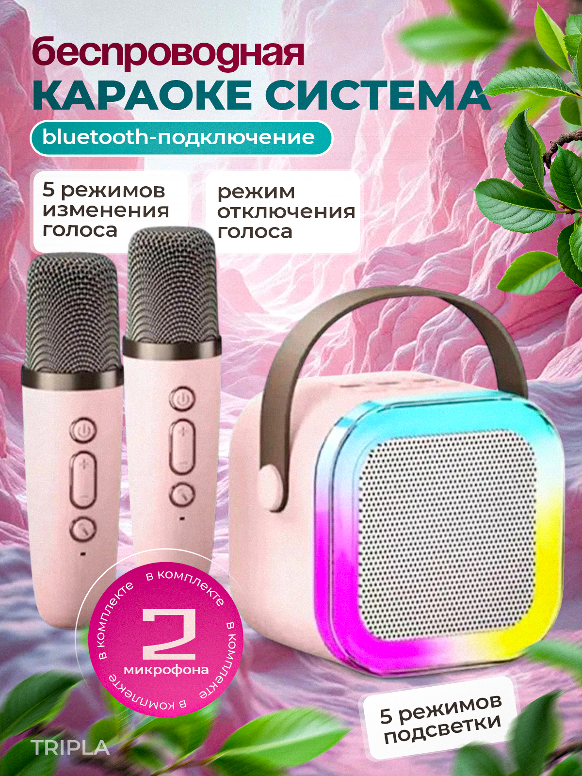 Детское караоке MagicStyle караоке с 2 беспроводными микрофонами - фото 1