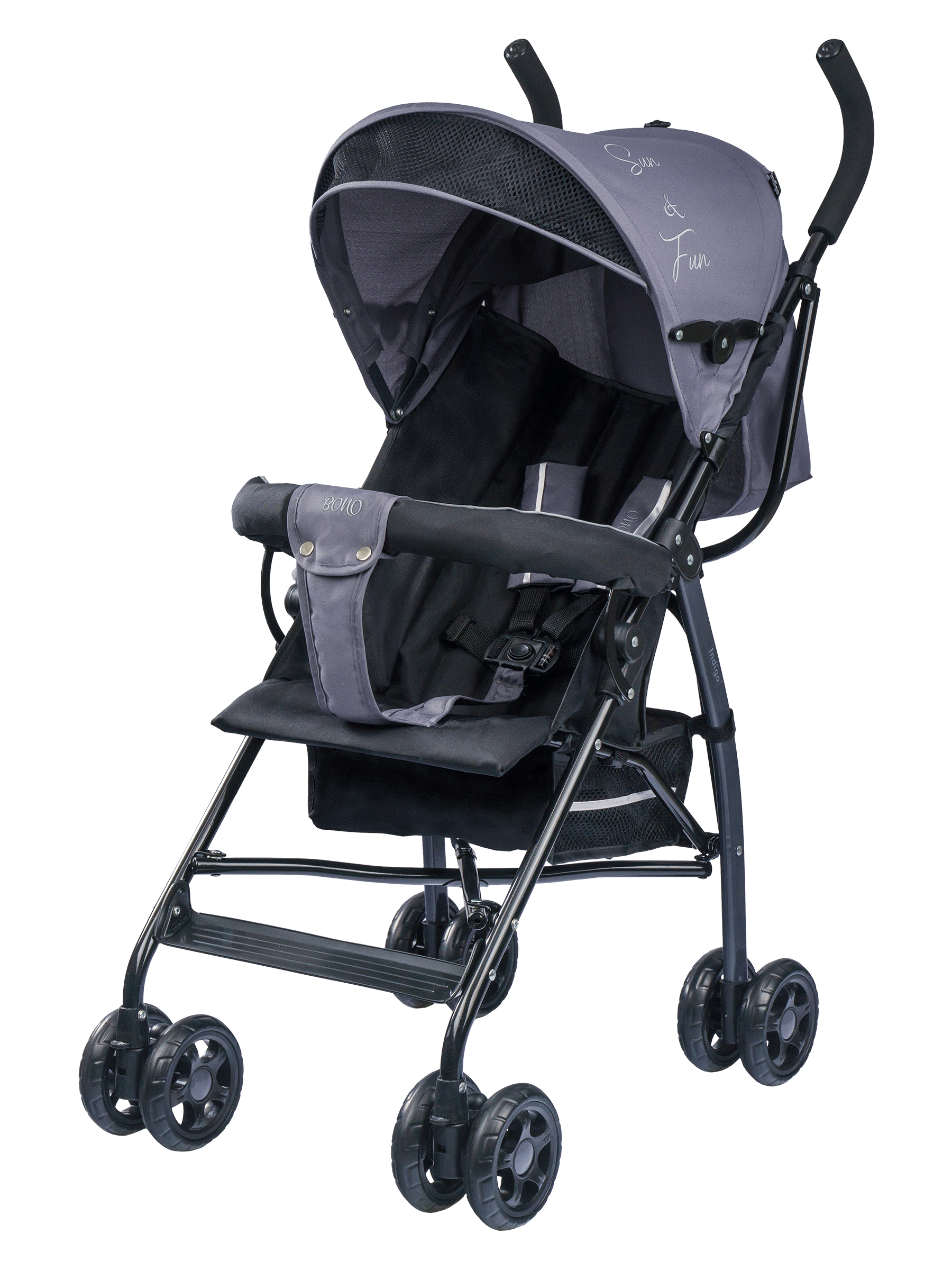 Коляска прогулочная Indigo Bono графит - фото 8