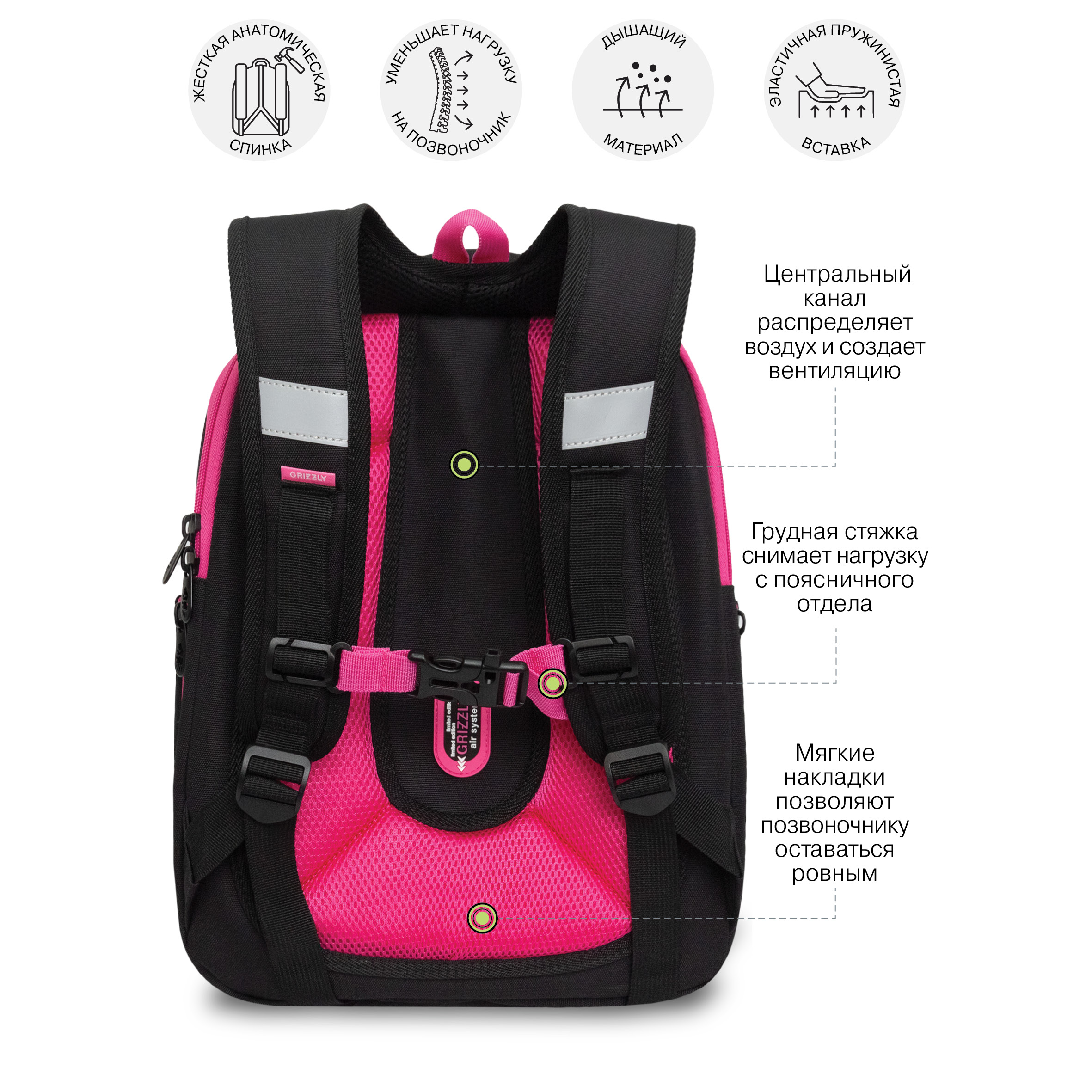 Ранец Grizzly для девочки - фото 9