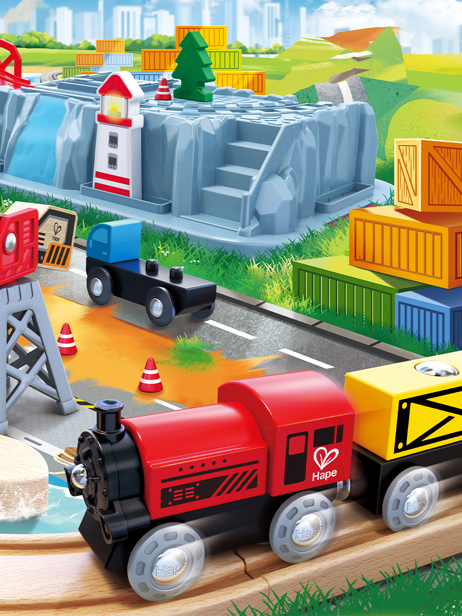 Набор железнодорожный Hape E8769_HP - фото 8