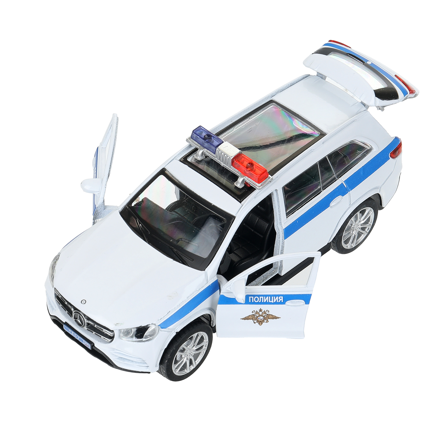 Полицейская машина Технопарк Mercedes Benz белый 396481 - фото 7