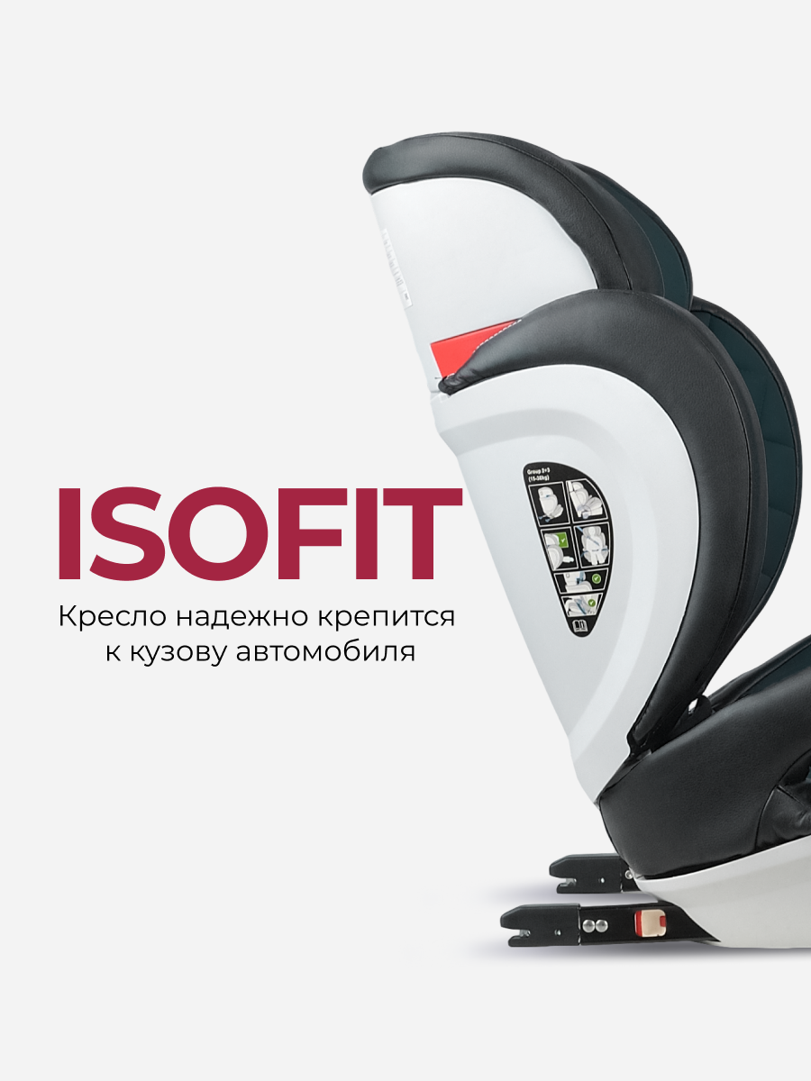 Автокресло Costa YB802 Isofix 2/3 (15-36 кг) зеленый - фото 6