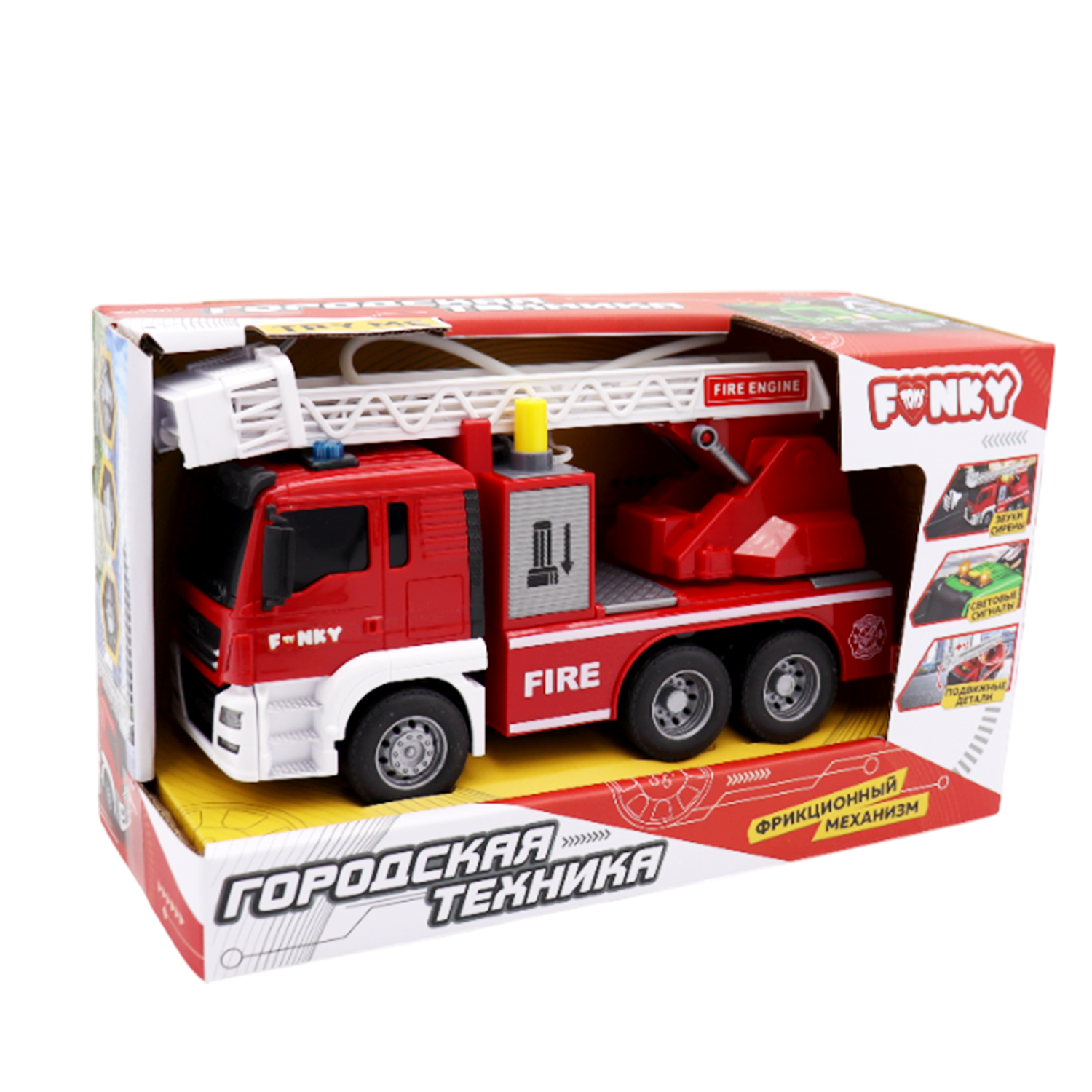 Пожарная машина Funky Toys FT1214924 - фото 1