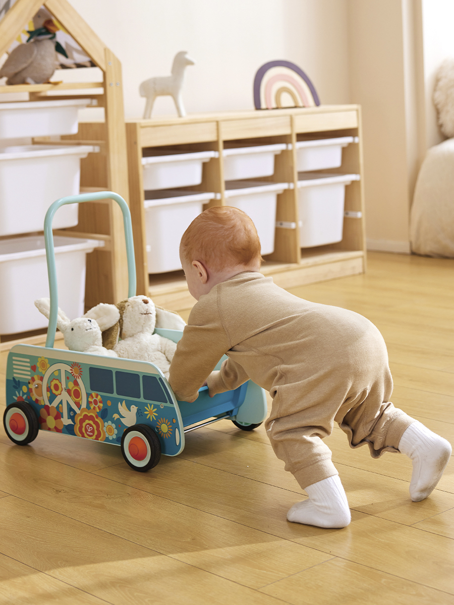 Ходунки Hape Автобус мира с ручкой многоцветный - фото 3