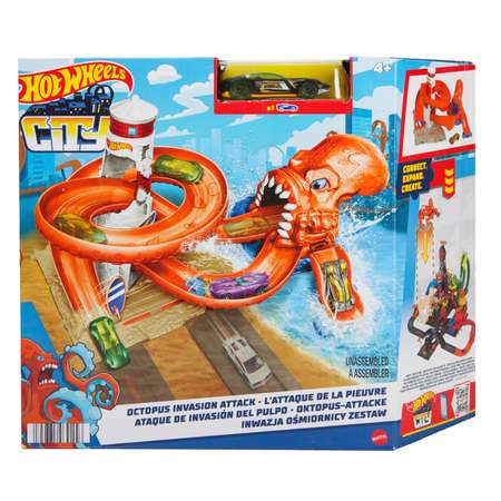 Трек Hot Wheels Octopus Invasion с пусковой установкой
