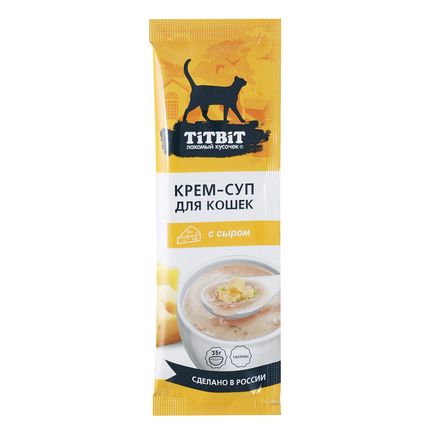 Лакомство для кошек TITBIT крем-суп с сыром 35г - фото 1