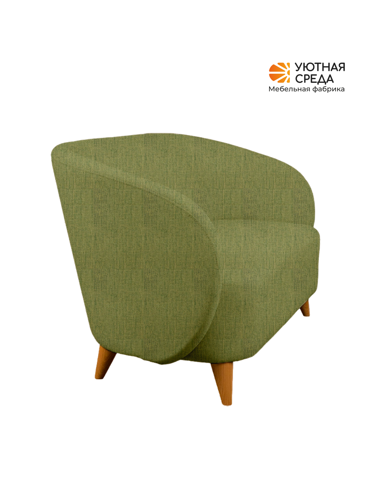 Диван Уютная среда зеленая рогожка зеленый - фото 16