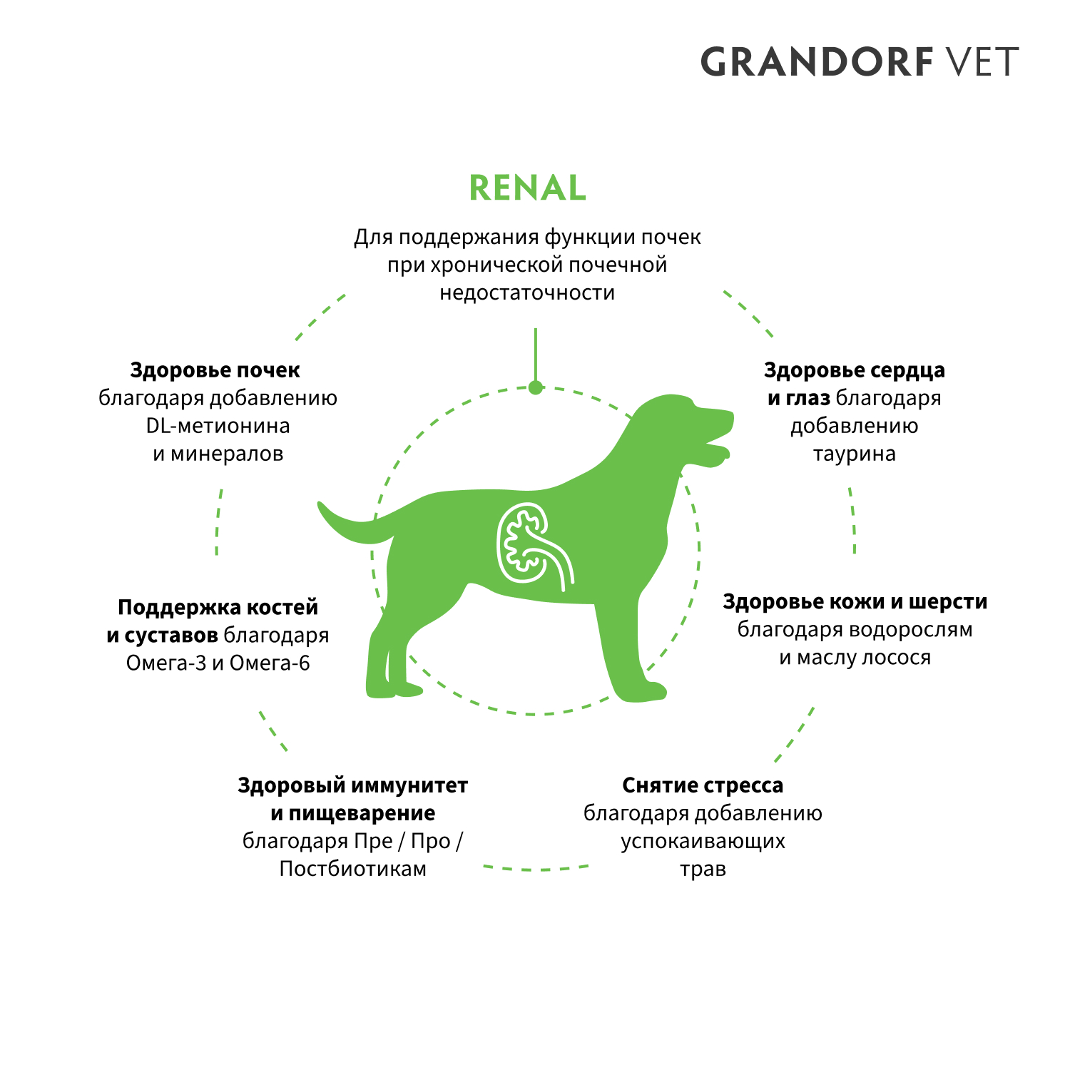 Корм для собак GRANDORF VETERINARY для поддержания функций почек при ХБН 3кг - фото 2