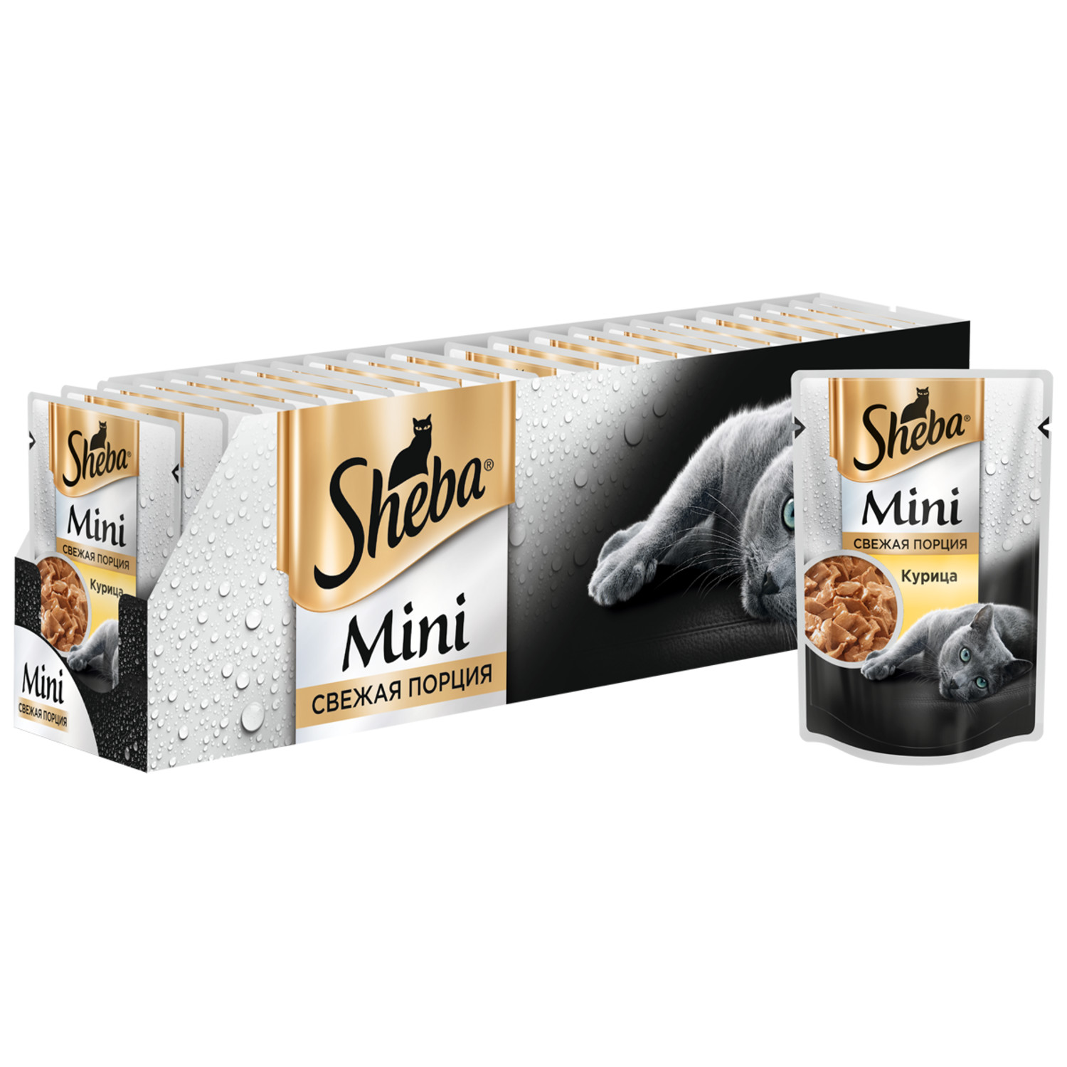 Корм влажный для кошек Sheba Mini 50г с курицей пауч - фото 4