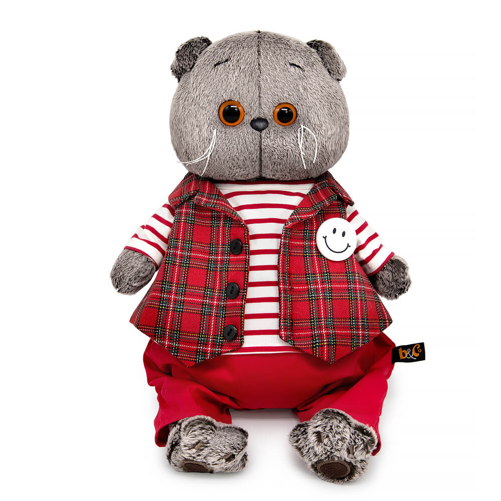 Мягкая игрушка BUDI BASA Басик в красно-белом комплекте - фото 1